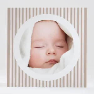 Faire-part de naissance Double rayures Garcon*Faire-part Elégant Outlet