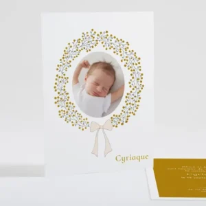 Faire-part de naissance Douceur couronnee*Faire-part Elégant Sale