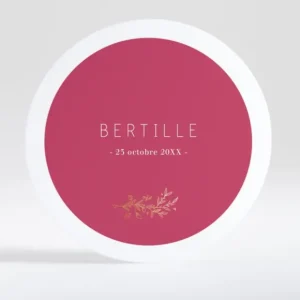 Faire-part de naissance Douceur doree rond*Faire-part Elégant Outlet