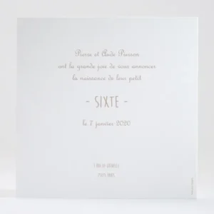 Faire-part de naissance Douce planete*Faire-part Elégant Outlet