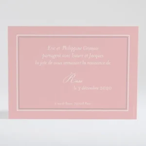 Faire-part de naissance Double monogramme*Faire-part Elégant Online