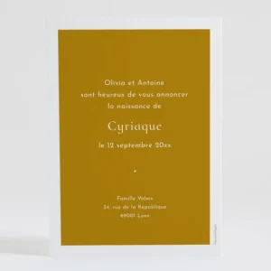 Faire-part de naissance Douceur couronnee*Faire-part Elégant Sale