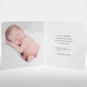 Faire-part de naissance Douceur vegetale*Faire-part Elégant New