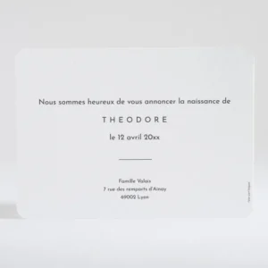 Faire-part de naissance Duo*Faire-part Elégant Outlet
