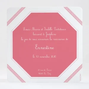 Faire-part de naissance Ecusson chic*Faire-part Elégant Online