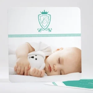 Faire-part de naissance Ecusson chic*Faire-part Elégant Online