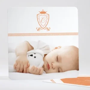 Faire-part de naissance Ecusson chic*Faire-part Elégant Online