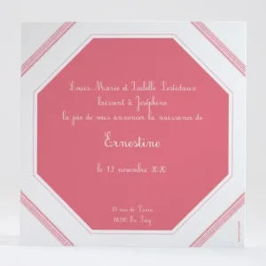 Faire-part de naissance Ecusson chic*Faire-part Elégant Online