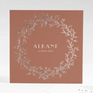 Faire-part de naissance Elegante couronne argent*Faire-part Elégant Discount