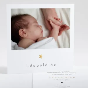 Faire-part de naissance Elegante etoile*Faire-part Elégant New