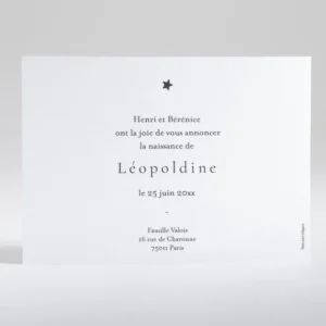 Faire-part de naissance Elegante etoile paysage*Faire-part Elégant Outlet