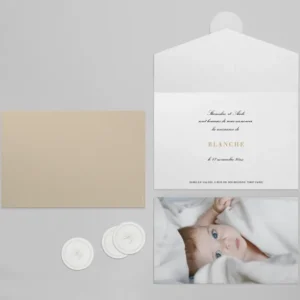Faire-part de naissance Elementaire*Faire-part Elégant Clearance