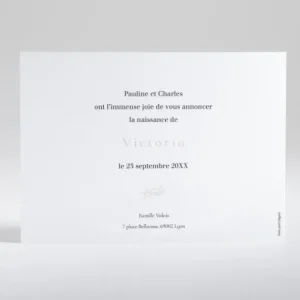 Faire-part de naissance Elegant feuillage*Faire-part Elégant Clearance