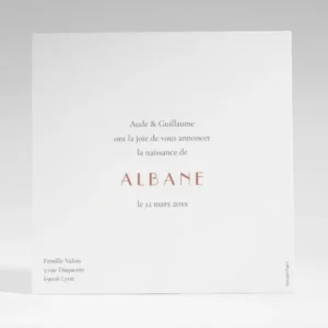 Faire-part de naissance Elegante couronne argent*Faire-part Elégant Discount