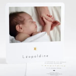 Faire-part de naissance Elegante etoile*Faire-part Elégant New