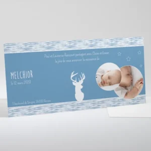 Faire-part de naissance Elegant cerf*Faire-part Elégant Hot