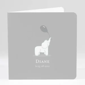Faire-part de naissance Elephant joueur*Faire-part Elégant New