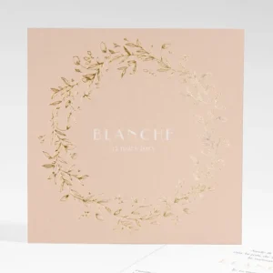 Faire-part de naissance Elegante couronne or*Faire-part Elégant Best