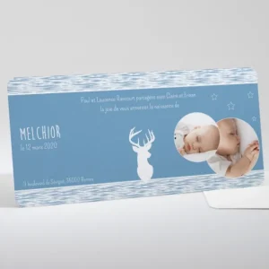Faire-part de naissance Elegant cerf*Faire-part Elégant Hot
