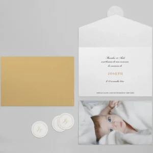 Faire-part de naissance Elementaire*Faire-part Elégant Clearance