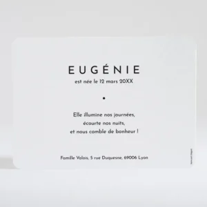 Faire-part de naissance Emerveillement*Faire-part Elégant Discount