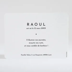 Faire-part de naissance Emerveillement*Faire-part Elégant Discount