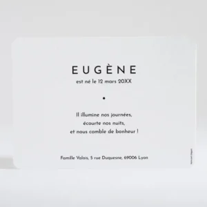 Faire-part de naissance Emerveillement*Faire-part Elégant Discount