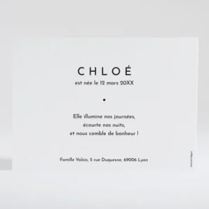 Faire-part de naissance Emerveillement*Faire-part Elégant Discount
