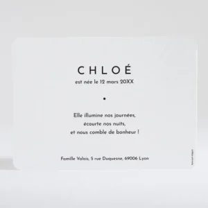 Faire-part de naissance Emerveillement*Faire-part Elégant Discount