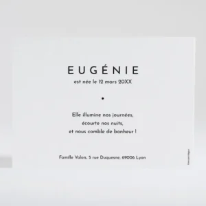Faire-part de naissance Emerveillement*Faire-part Elégant Discount