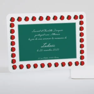 Faire-part de naissance Envie de fraises*Faire-part Elégant Fashion