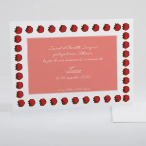 Faire-part de naissance Envie de fraises*Faire-part Elégant Fashion