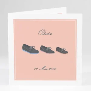 Faire-part de naissance En chaussures bateau*Faire-part Elégant Discount