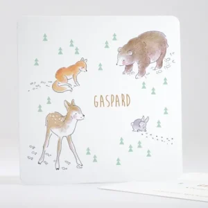 Faire-part de naissance En foret*Faire-part Elégant Best
