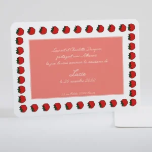 Faire-part de naissance Envie de fraises*Faire-part Elégant Fashion