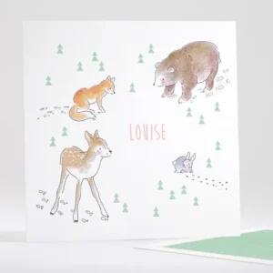 Faire-part de naissance En foret*Faire-part Elégant Best