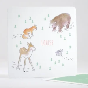 Faire-part de naissance En foret*Faire-part Elégant Best