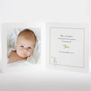 Faire-part de naissance Espace*Faire-part Elégant Clearance