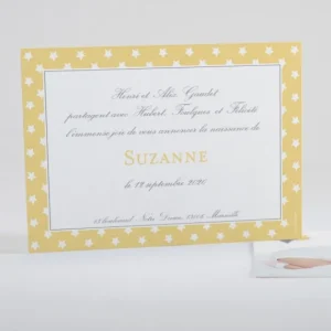 Faire-part de naissance Etoiles tendance*Faire-part Elégant Clearance