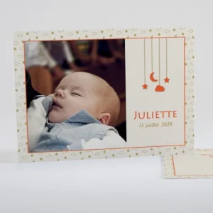 Faire-part de naissance Etoiles dorees*Faire-part Elégant Outlet
