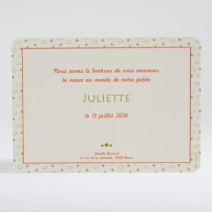 Faire-part de naissance Etoiles dorees*Faire-part Elégant Outlet