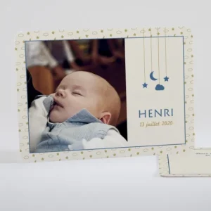 Faire-part de naissance Etoiles dorees*Faire-part Elégant Outlet