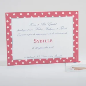 Faire-part de naissance Etoiles tendance*Faire-part Elégant Clearance