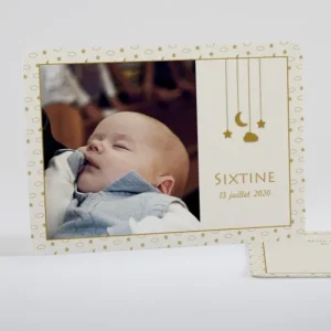 Faire-part de naissance Etoiles dorees*Faire-part Elégant Outlet