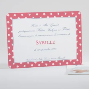 Faire-part de naissance Etoiles tendance*Faire-part Elégant Clearance