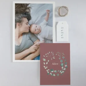 Faire-part de naissance Eucalyptus*Faire-part Elégant Online