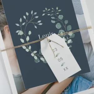 Faire-part de naissance Eucalyptus*Faire-part Elégant Online