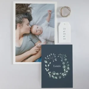 Faire-part de naissance Eucalyptus*Faire-part Elégant Online