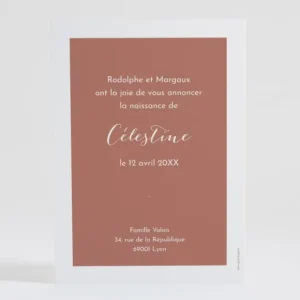 Faire-part de naissance Evenement*Faire-part Elégant New