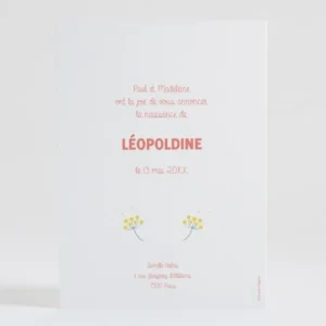 Faire-part de naissance Family love girl*Faire-part Elégant Discount